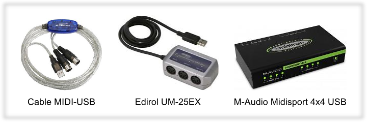 Cables y adaptadores USB/MIDI